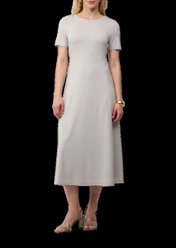 Tailliertes Midikleid aus Viskosemix aus Glitzergarn