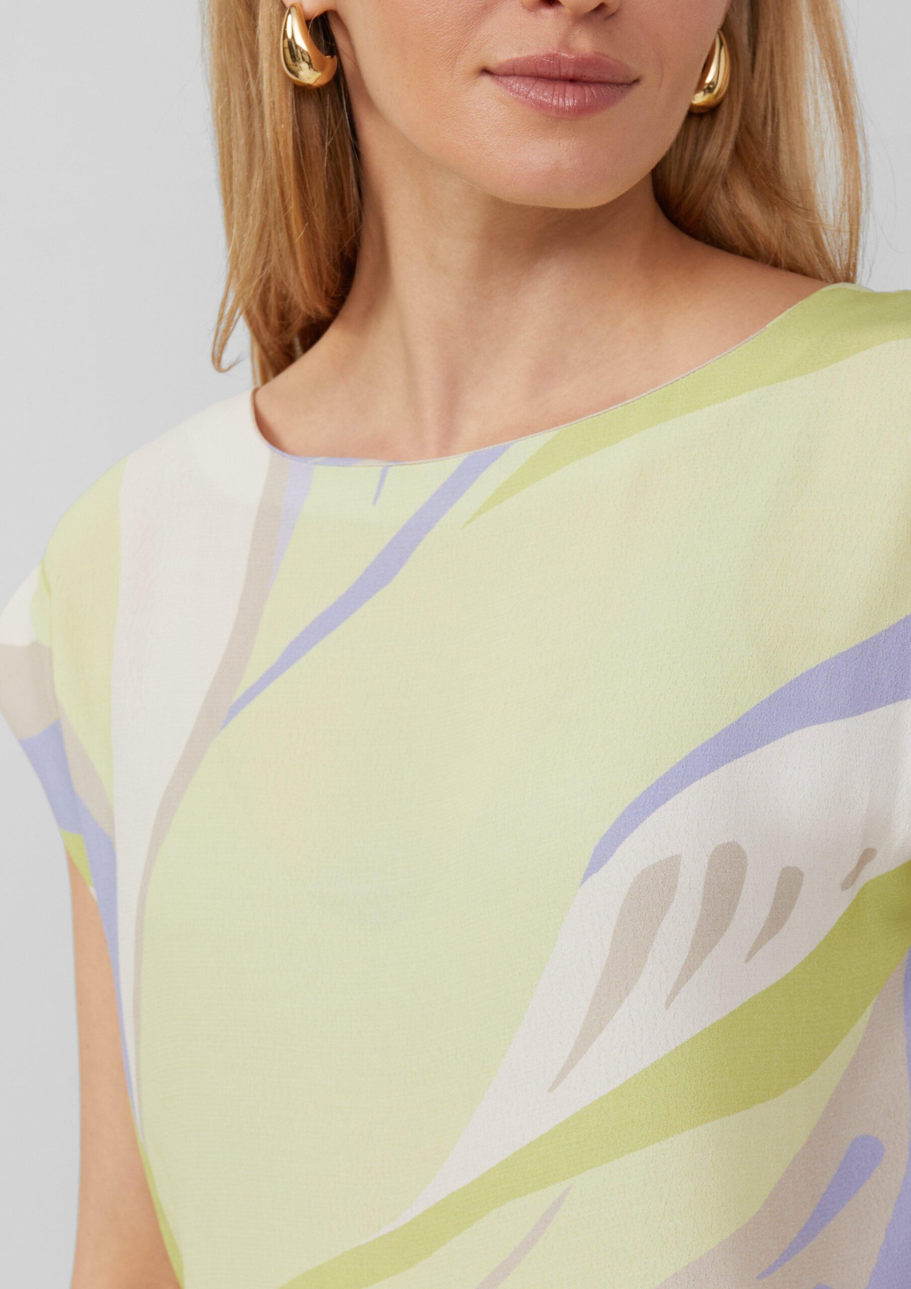 Ärmelloses Blusenshirt mit Frontprint