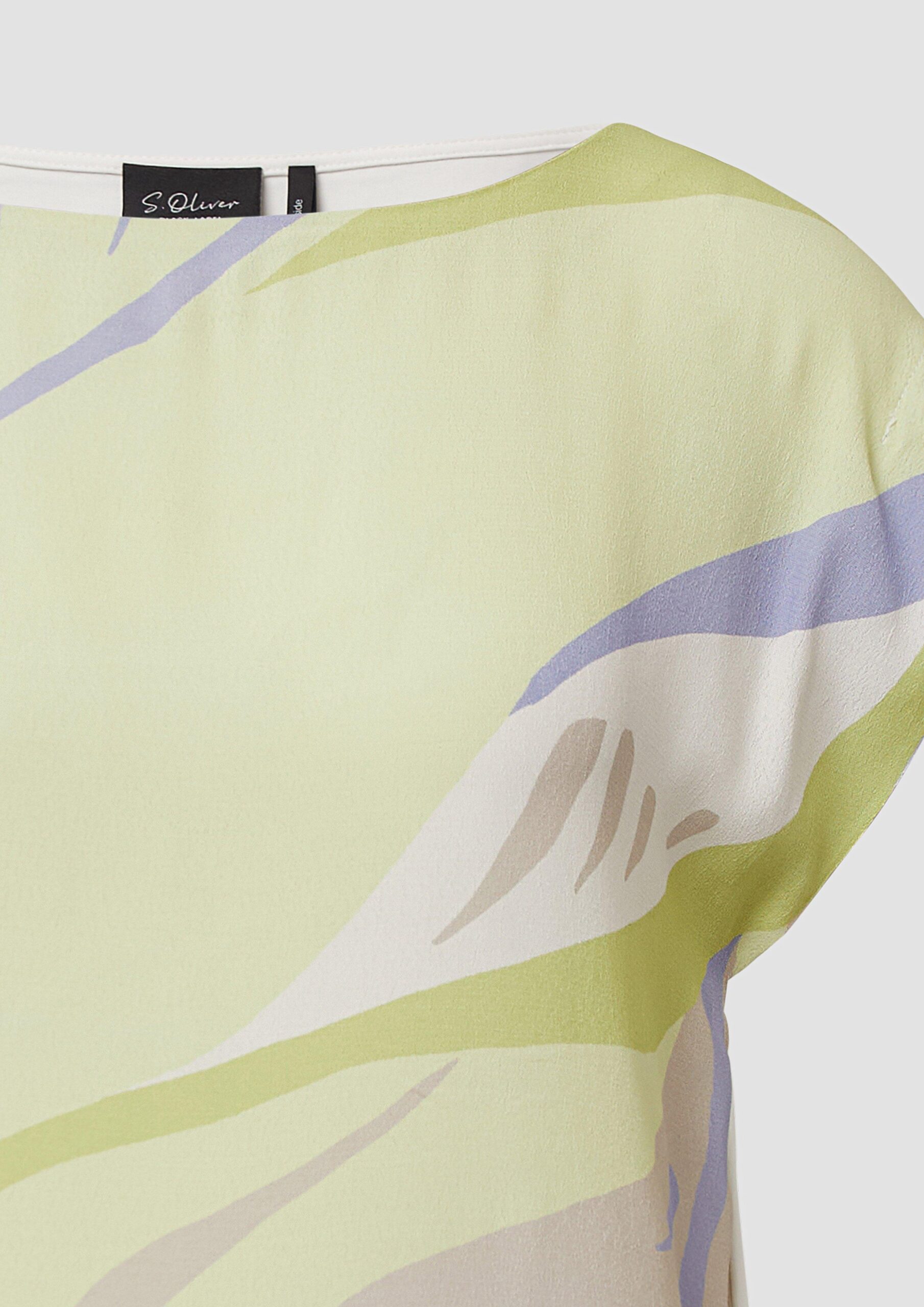 Ärmelloses Blusenshirt mit Frontprint