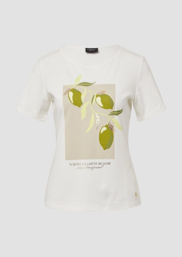 Baumwoll-T-Shirt mit Frontprint