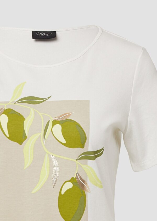 Baumwoll-T-Shirt mit Frontprint