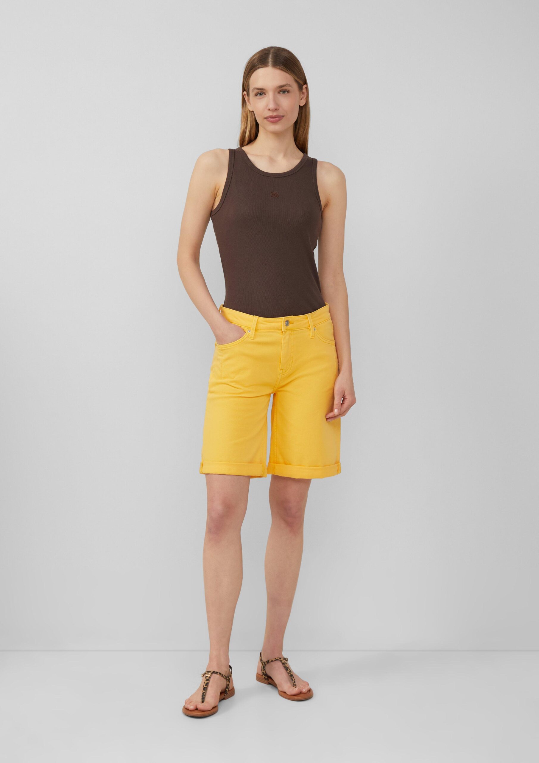 Jeans-Bermuda Karolin / Straight Fit / Mid Rise / Straight Leg