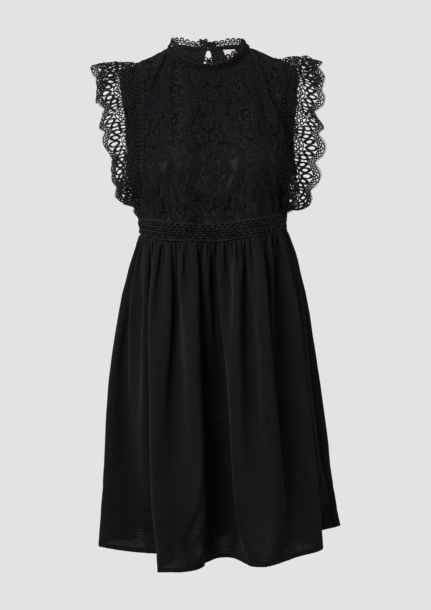 Kurzes Kleid mit Spitzenoberteil