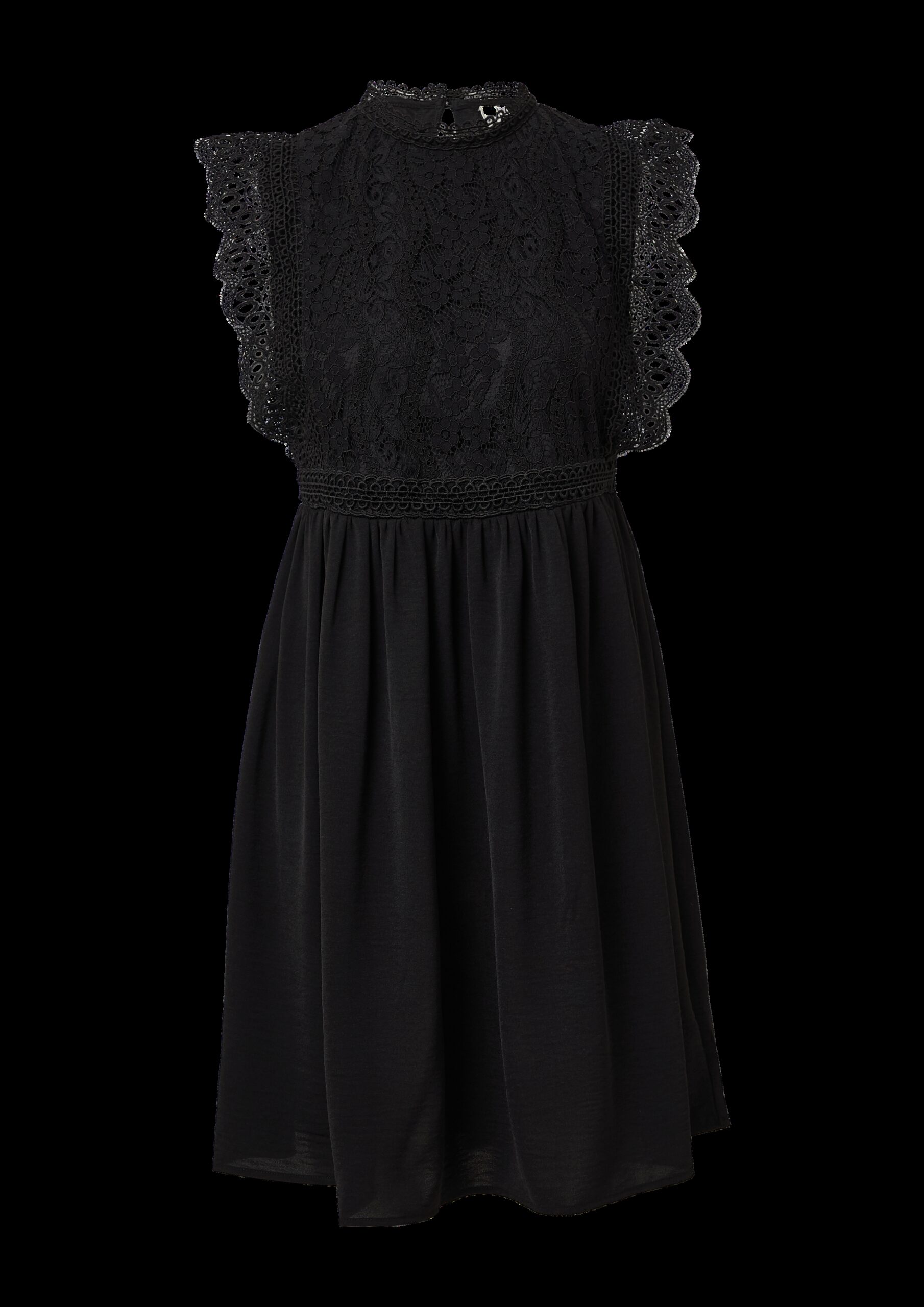 Kurzes Kleid mit Spitzenoberteil