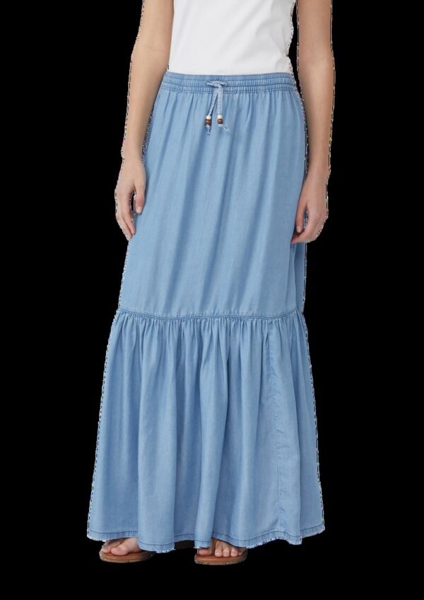 Fließender Maxirock aus Denim