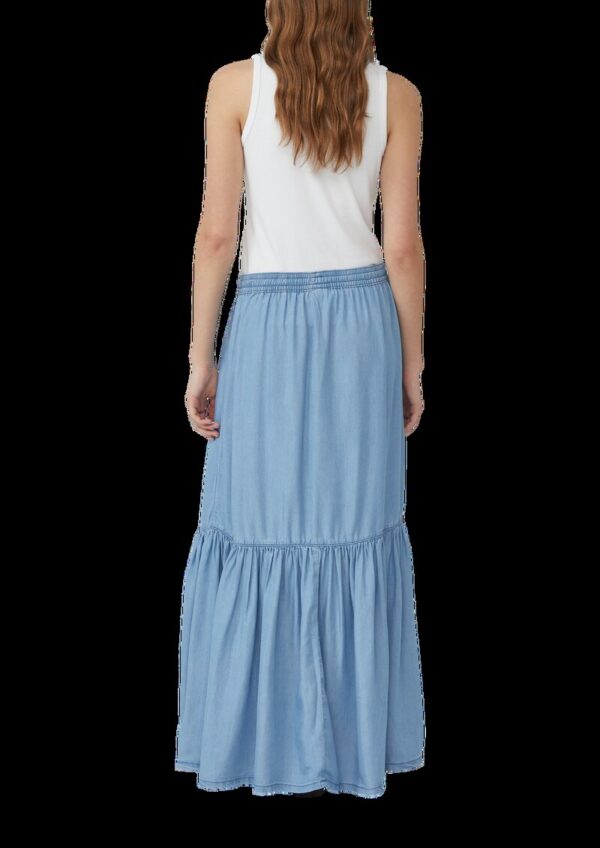 Fließender Maxirock aus Denim
