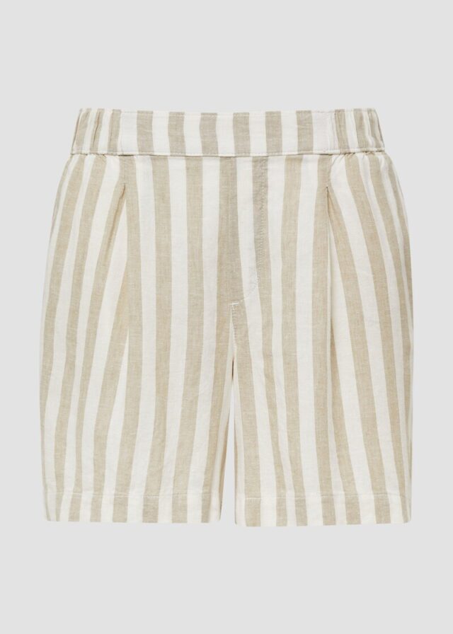 Shorts aus Leinenmix mit Eingrifftaschen