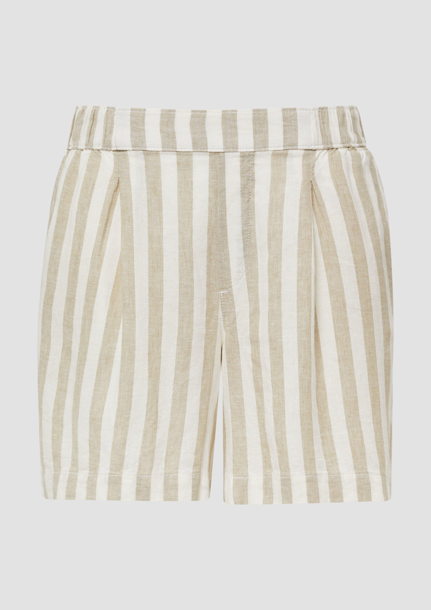 Shorts aus Leinenmix mit Eingrifftaschen