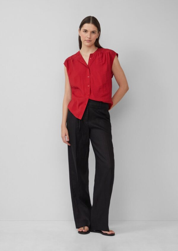 Leichte High-Rise-Hose aus Leinen