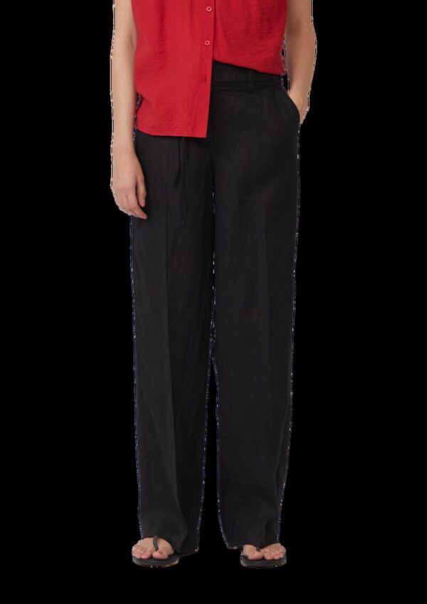 Leichte High-Rise-Hose aus Leinen