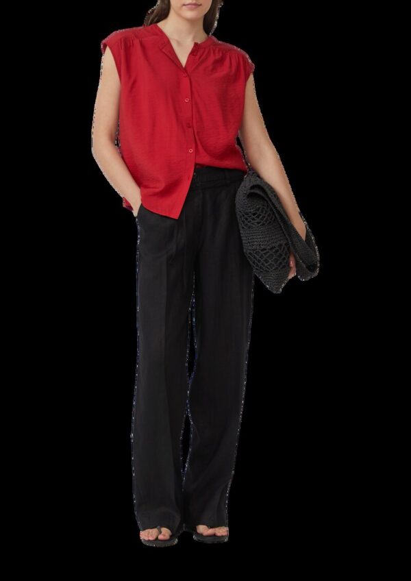 Leichte High-Rise-Hose aus Leinen