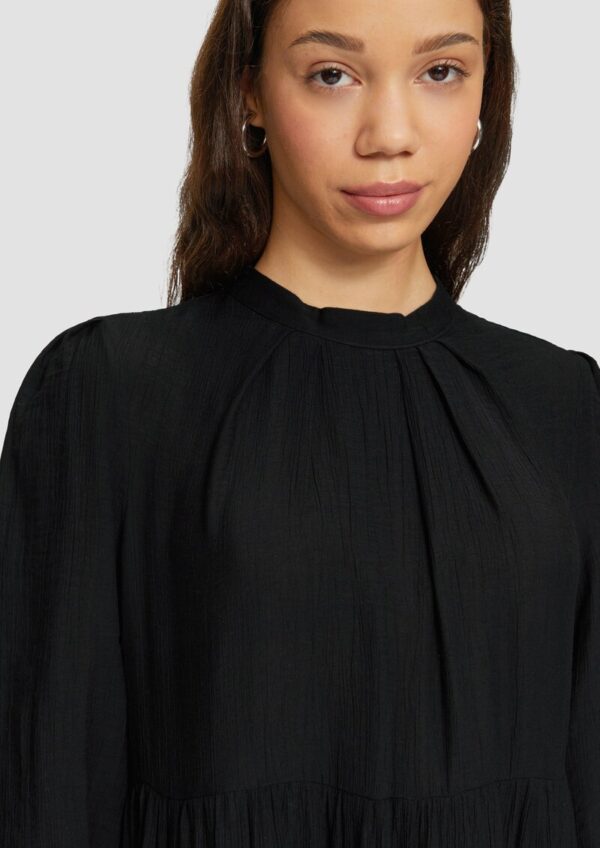 Strukturiertes Midikleid aus Viskosemix