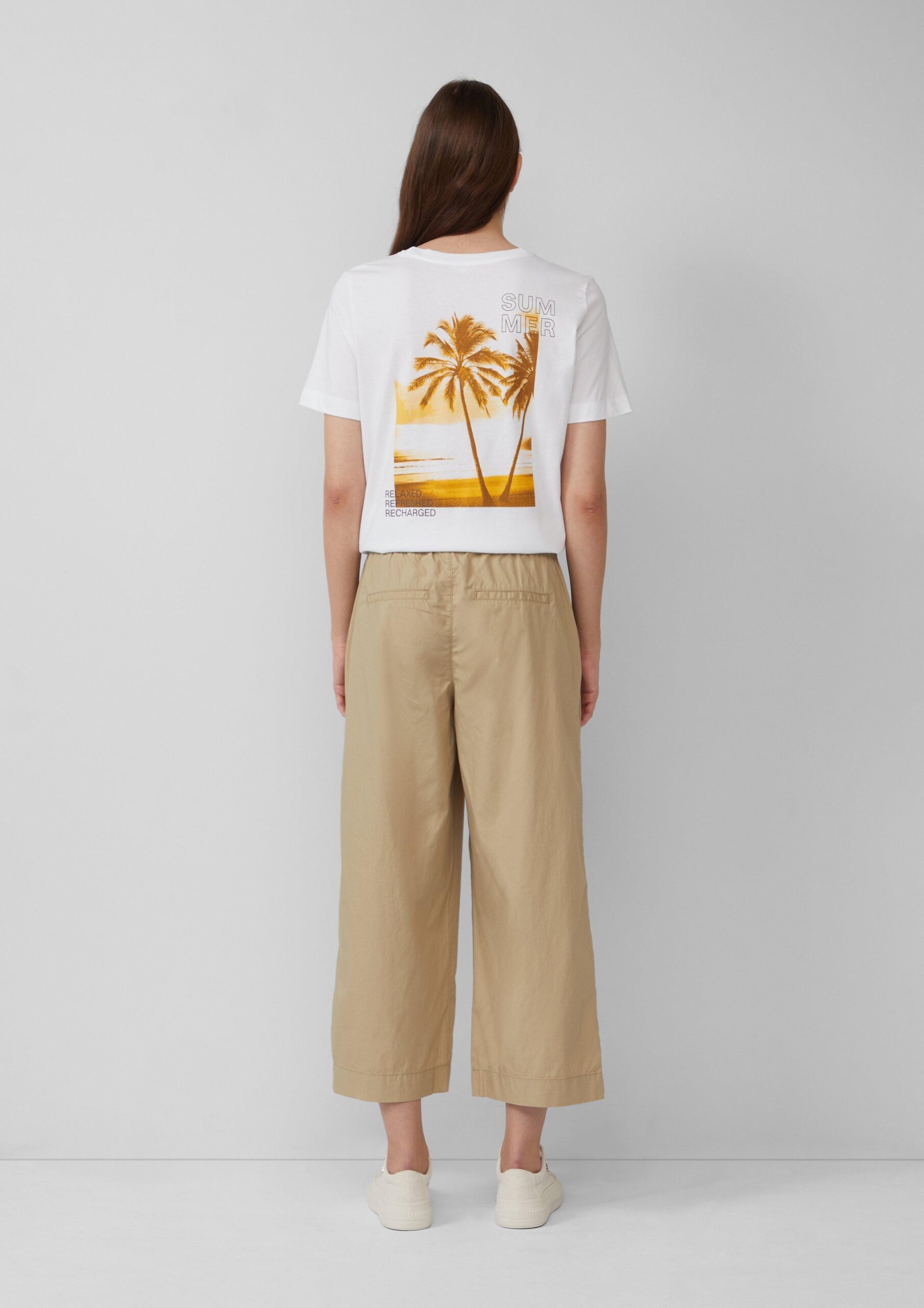 Leichte Culotte aus Baumwollmix im Relaxed Fit