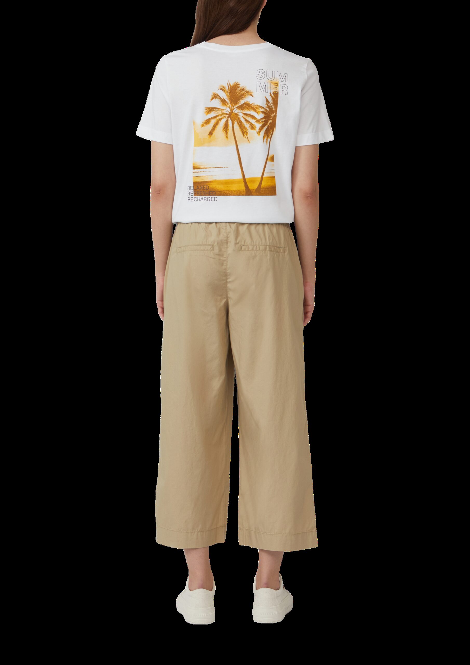 Leichte Culotte aus Baumwollmix im Relaxed Fit