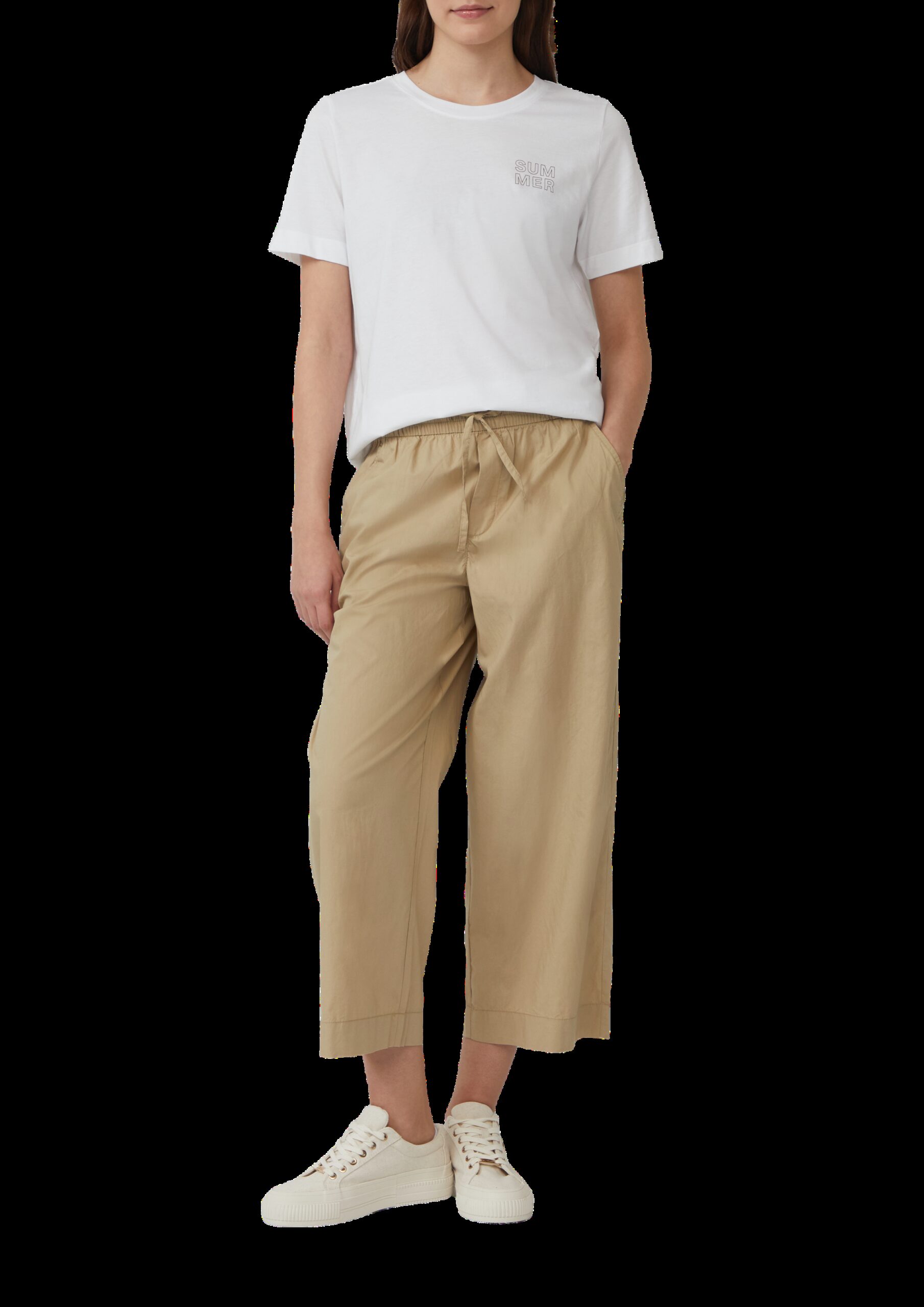 Leichte Culotte aus Baumwollmix im Relaxed Fit
