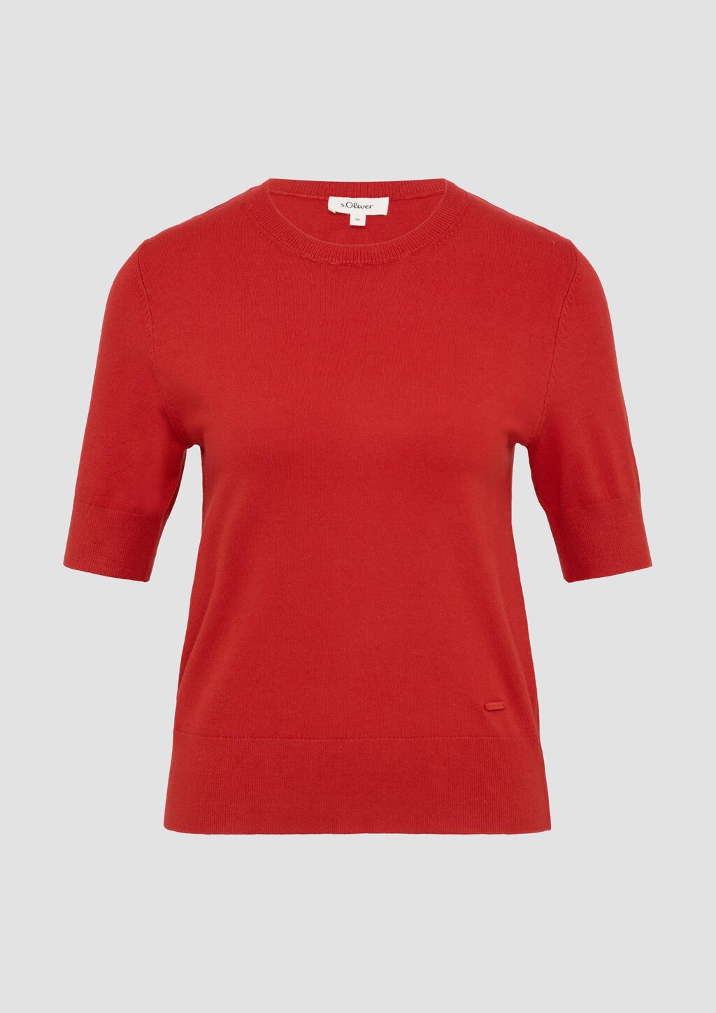 Kurzärmeliger Strickpullover aus Viskosemix