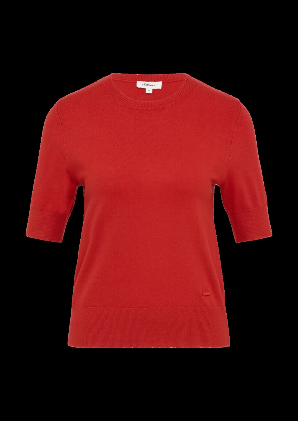 Kurzärmeliger Strickpullover aus Viskosemix