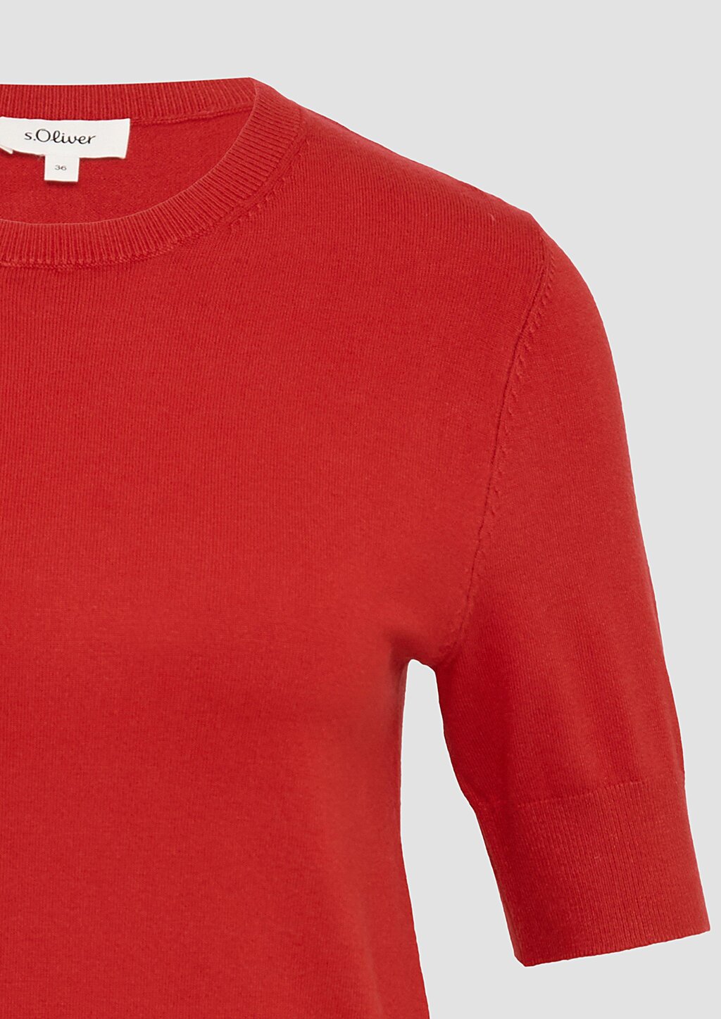 Kurzärmeliger Strickpullover aus Viskosemix