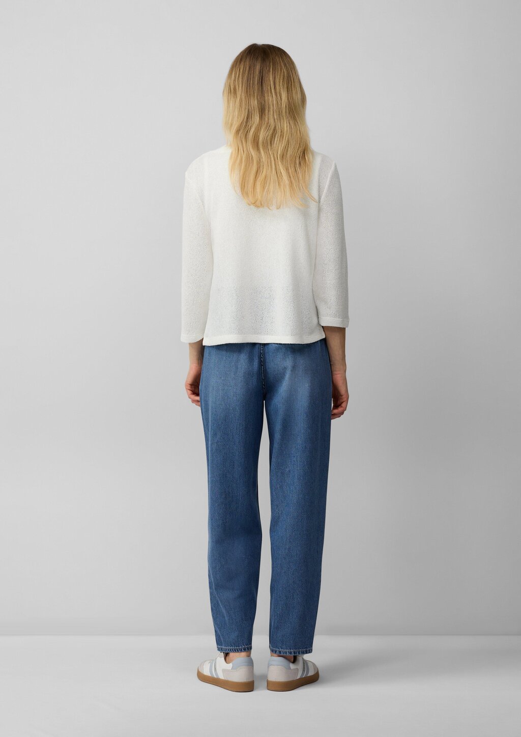 Cardigan aus Bouclégarn mit 3/4-Ärmeln