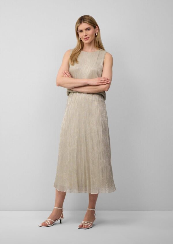 Plisseerock in Midilänge mit Glitzergarn