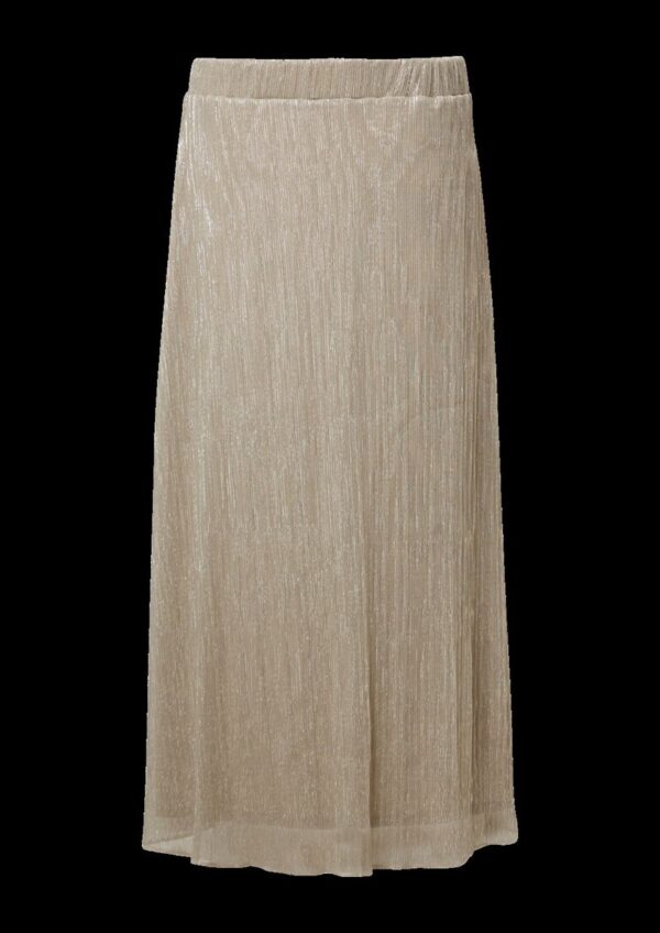 Plisseerock in Midilänge mit Glitzergarn