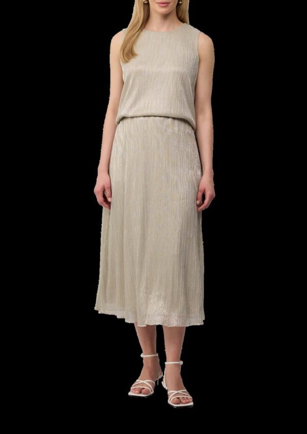 Plisseerock in Midilänge mit Glitzergarn