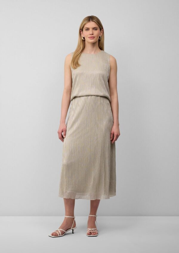 Plisseerock in Midilänge mit Glitzergarn