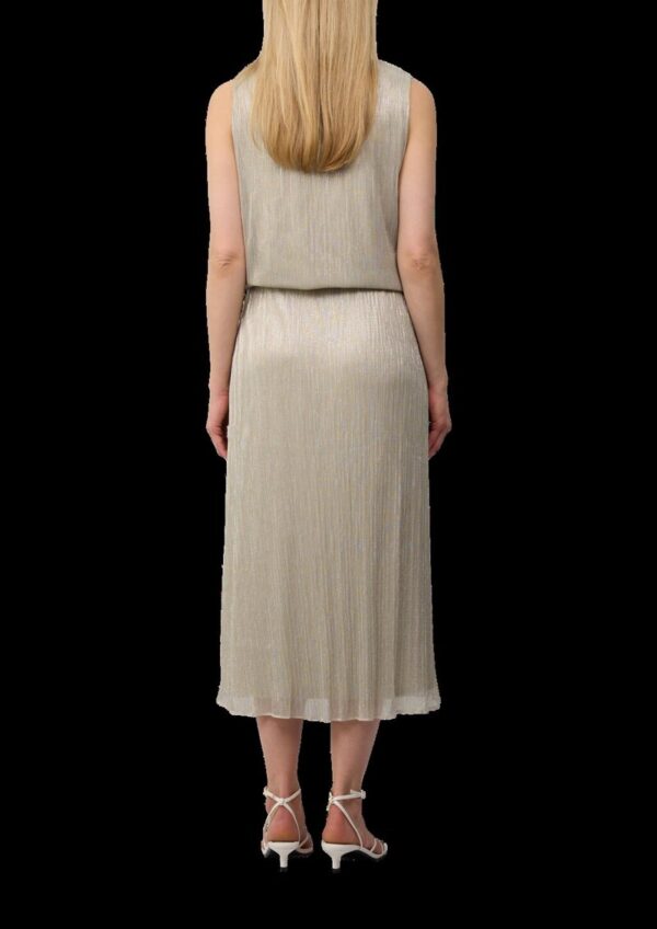 Plisseerock in Midilänge mit Glitzergarn