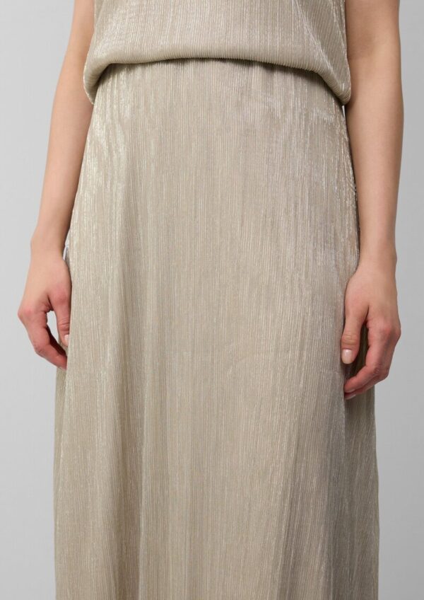 Plisseerock in Midilänge mit Glitzergarn