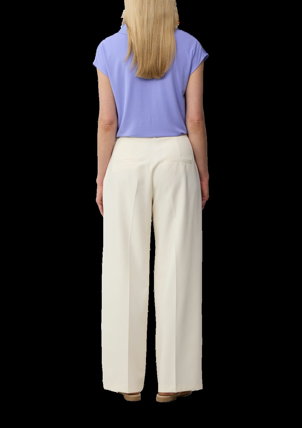 Blusenshirt aus Viskose mit V-Ausschnitt