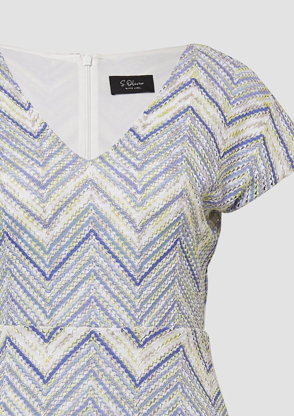 Antailliertes Midikleid aus Strickjersey mit V-Ausschnitt