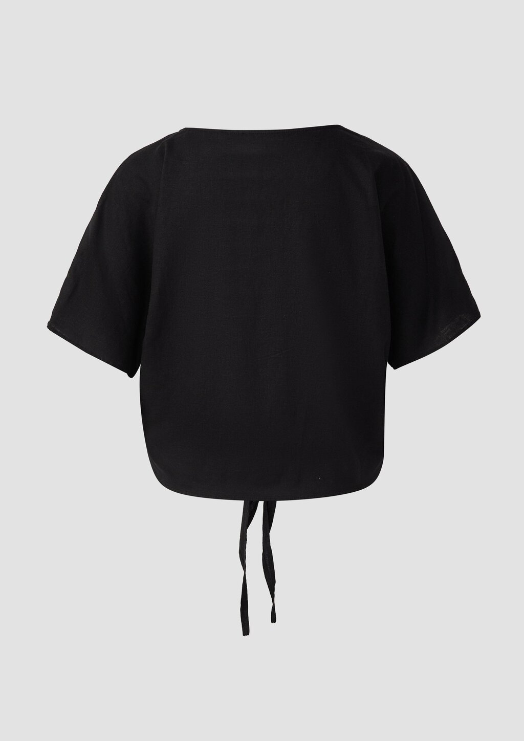 Verkürzte Leinenmix-Bluse im Relaxed Fit