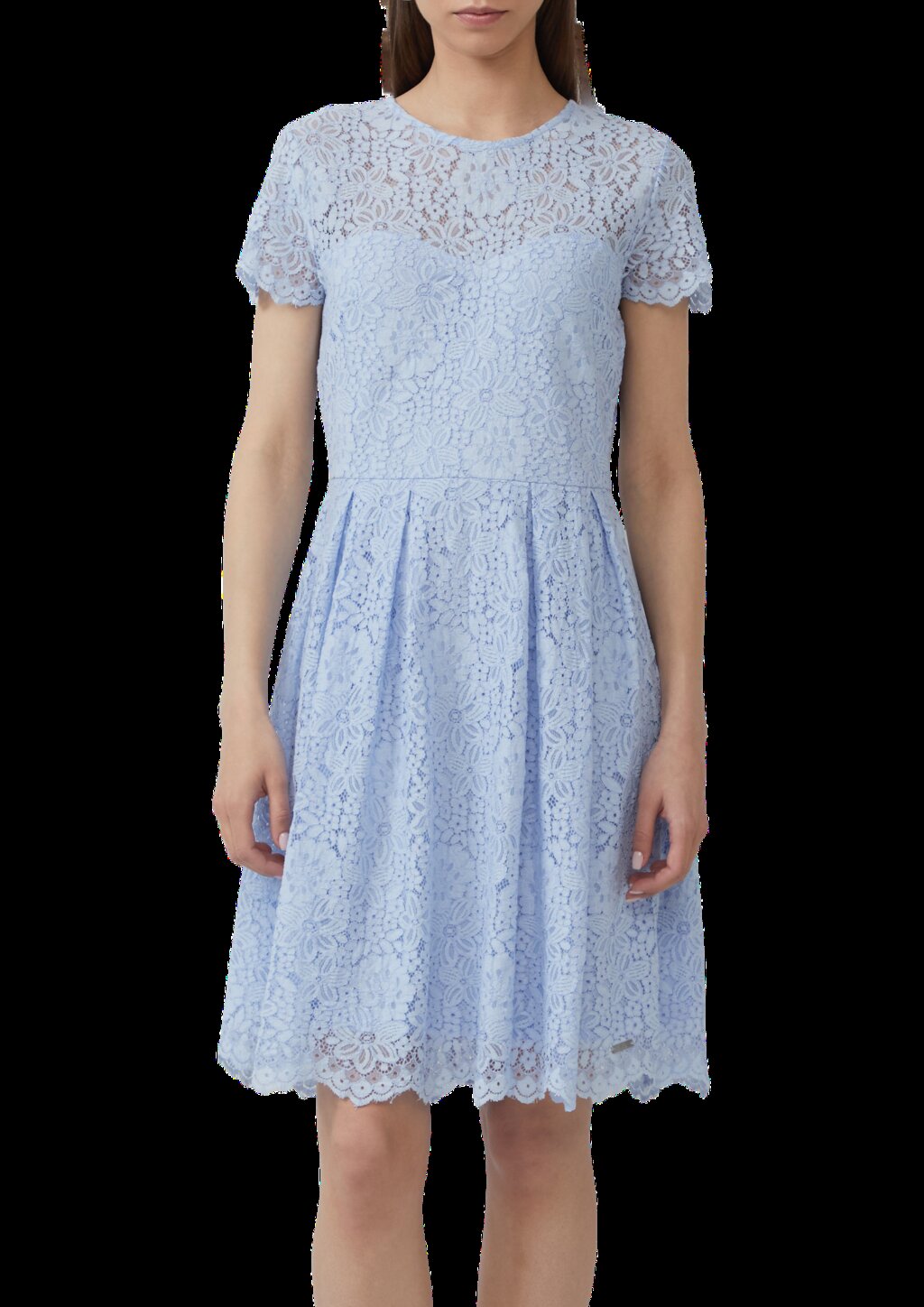 Tailliertes Spitzenkleid