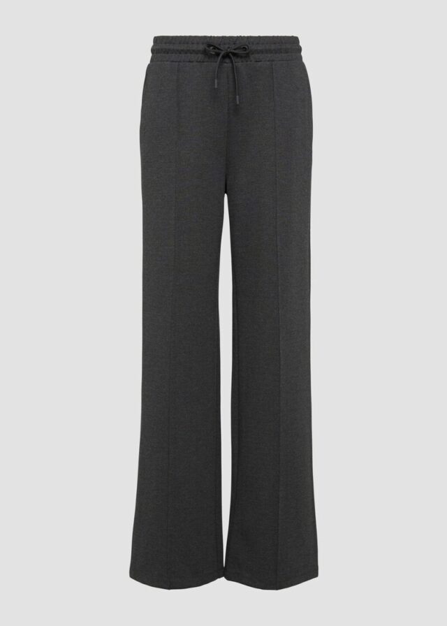 Wide Leg Hose aus Interlock-Jersey