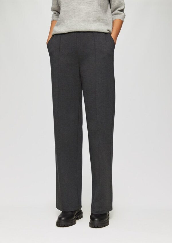 Wide Leg Hose aus Interlock-Jersey