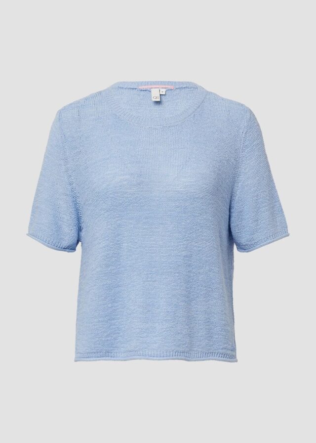 Kurzarmpullover aus Bändchengarn