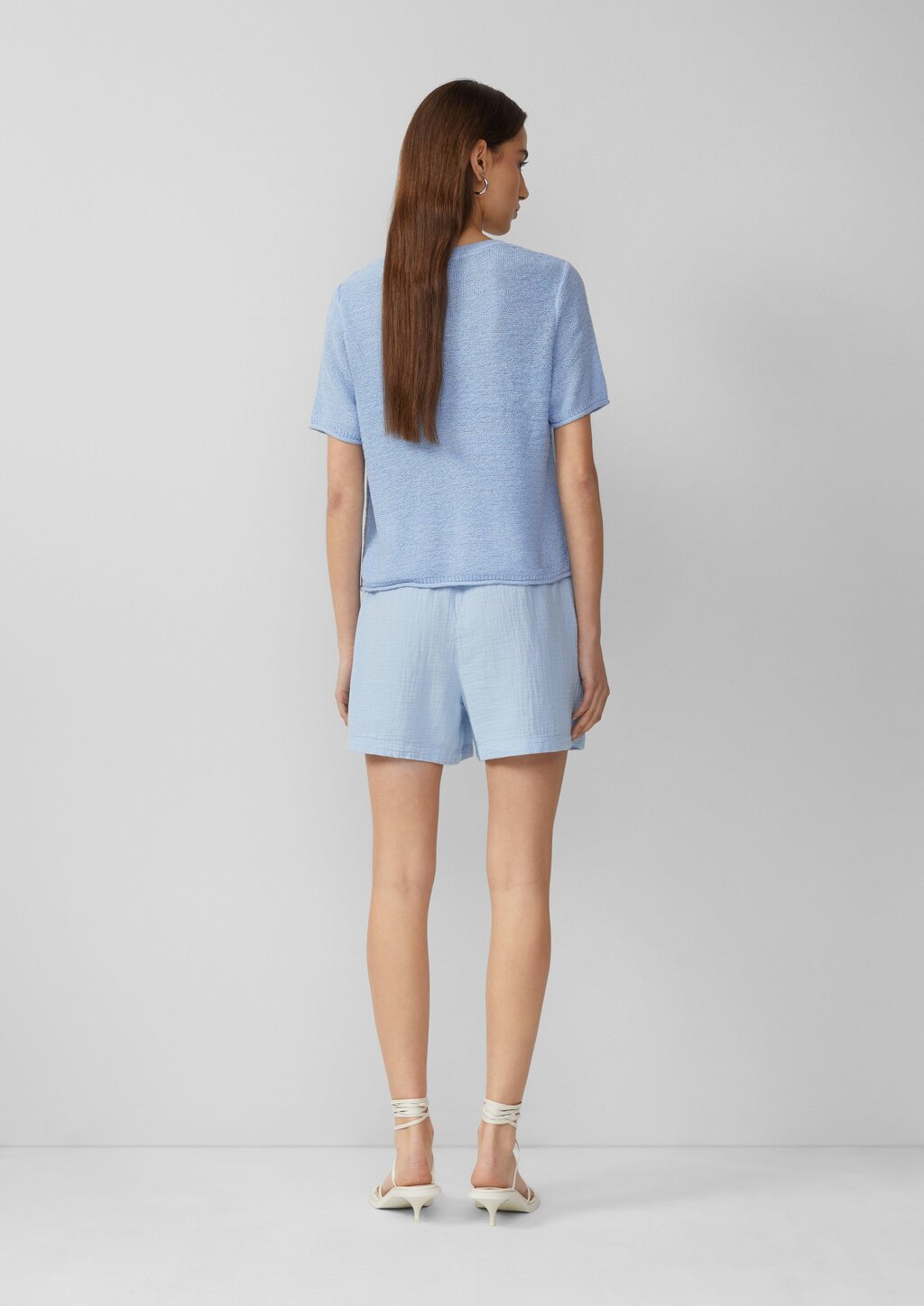 Kurzarmpullover aus Bändchengarn