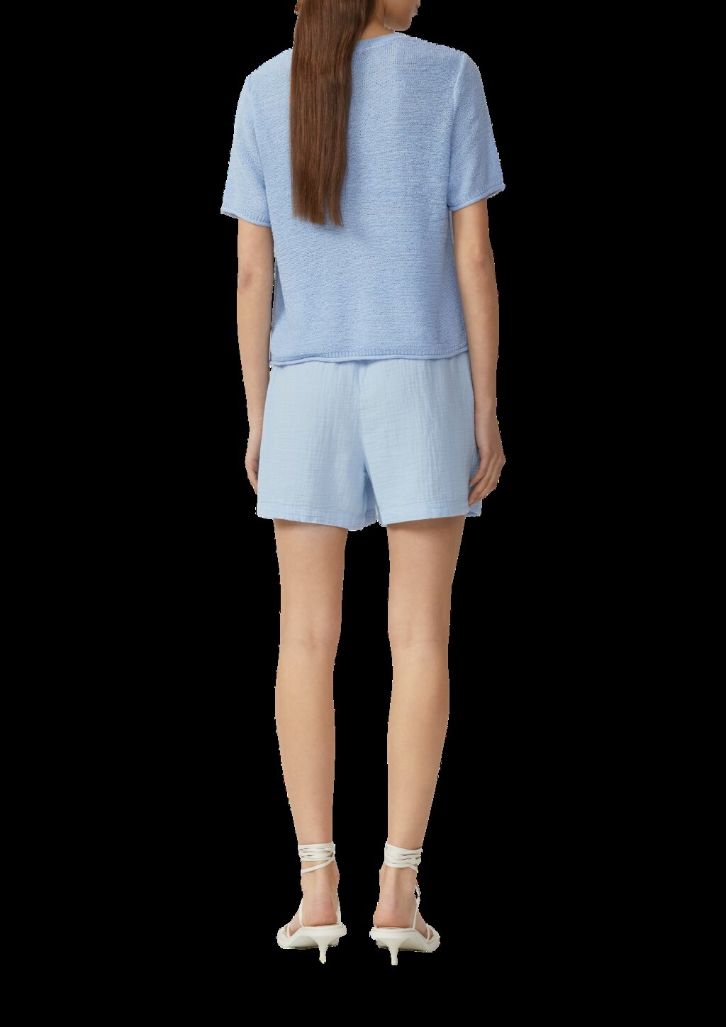 Kurzarmpullover aus Bändchengarn