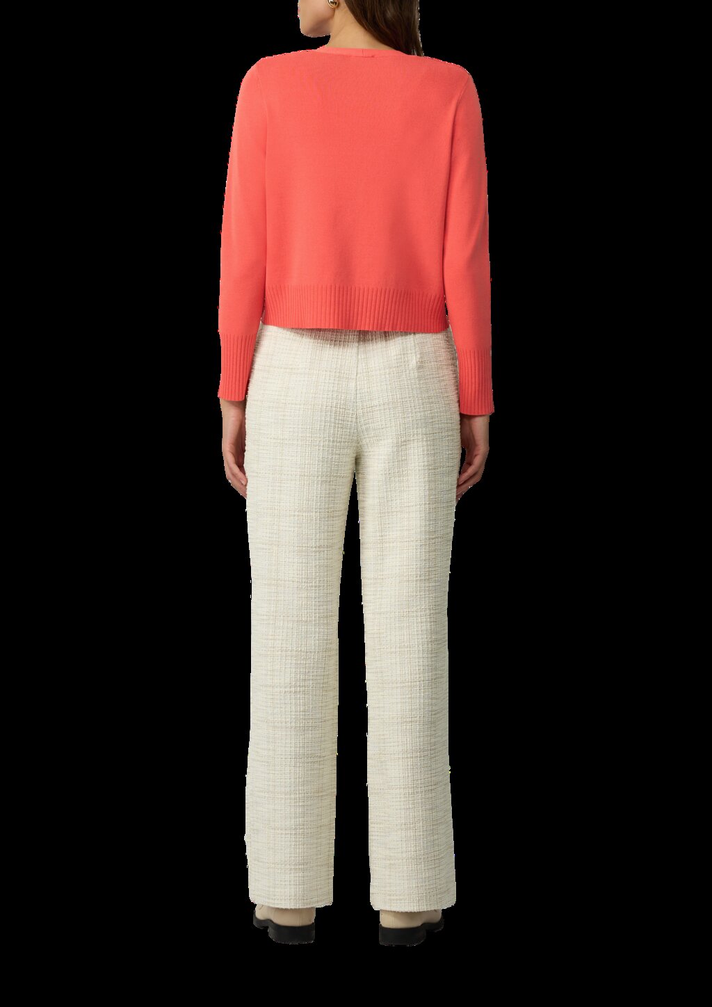 Kurzer Feinstrick-Cardigan aus Viskosemix mit Knopf