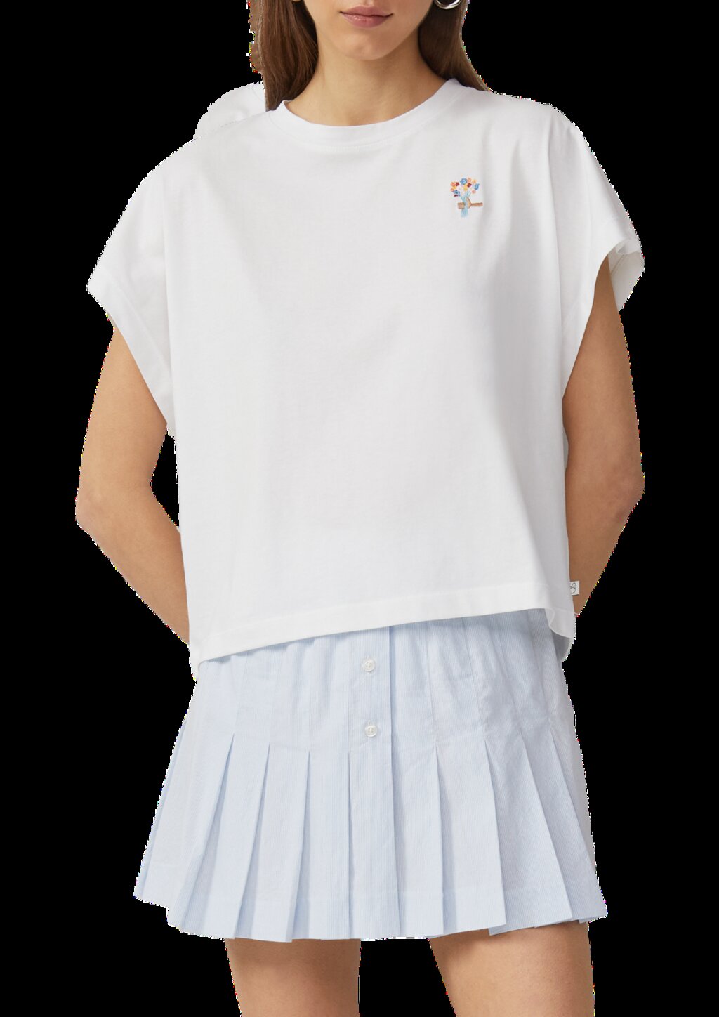 Lässiges Shirt mit überschnittener Schulter