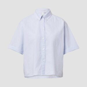 Baumwoll-Bluse mit feinen Streifen | QS x Debi Flügge