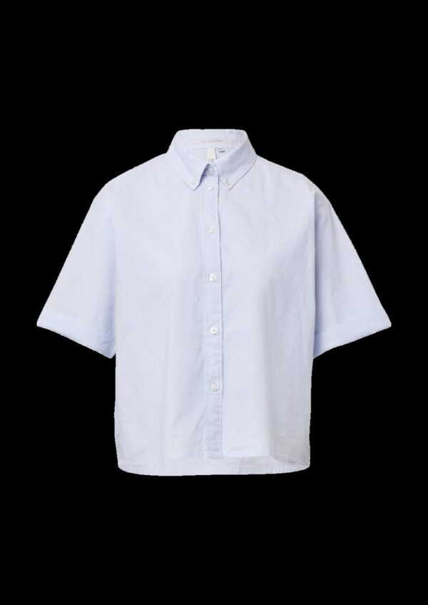 Baumwoll-Bluse mit feinen Streifen | QS x Debi Flügge