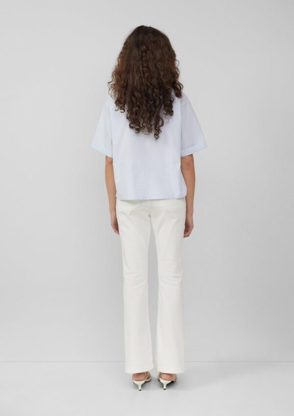 Baumwoll-Bluse mit feinen Streifen | QS x Debi Flügge