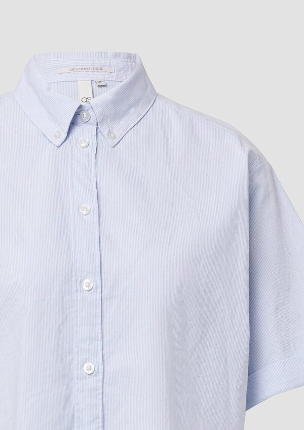 Baumwoll-Bluse mit feinen Streifen | QS x Debi Flügge