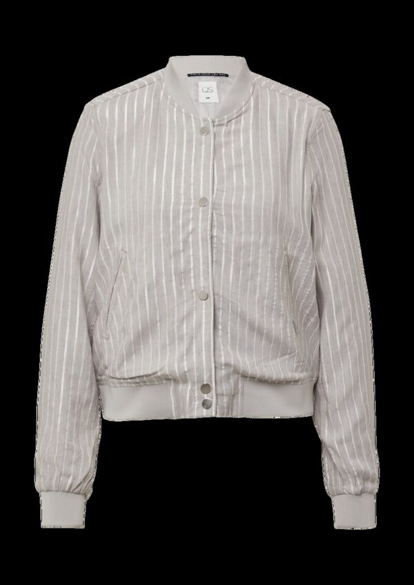 Leinenmix-Blouson mit Glitzerstreifen