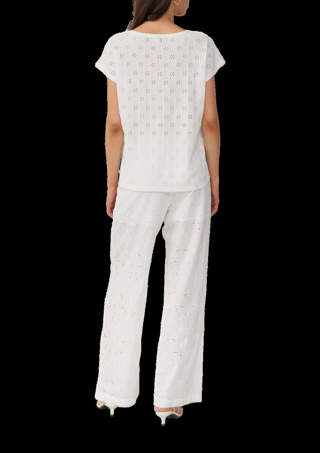 Shirt mit Lochstickerei