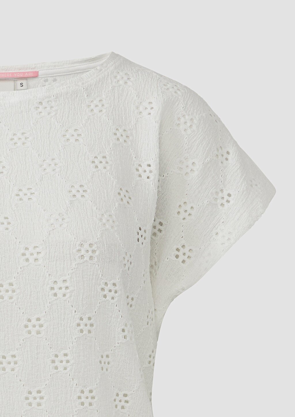 Shirt mit Lochstickerei