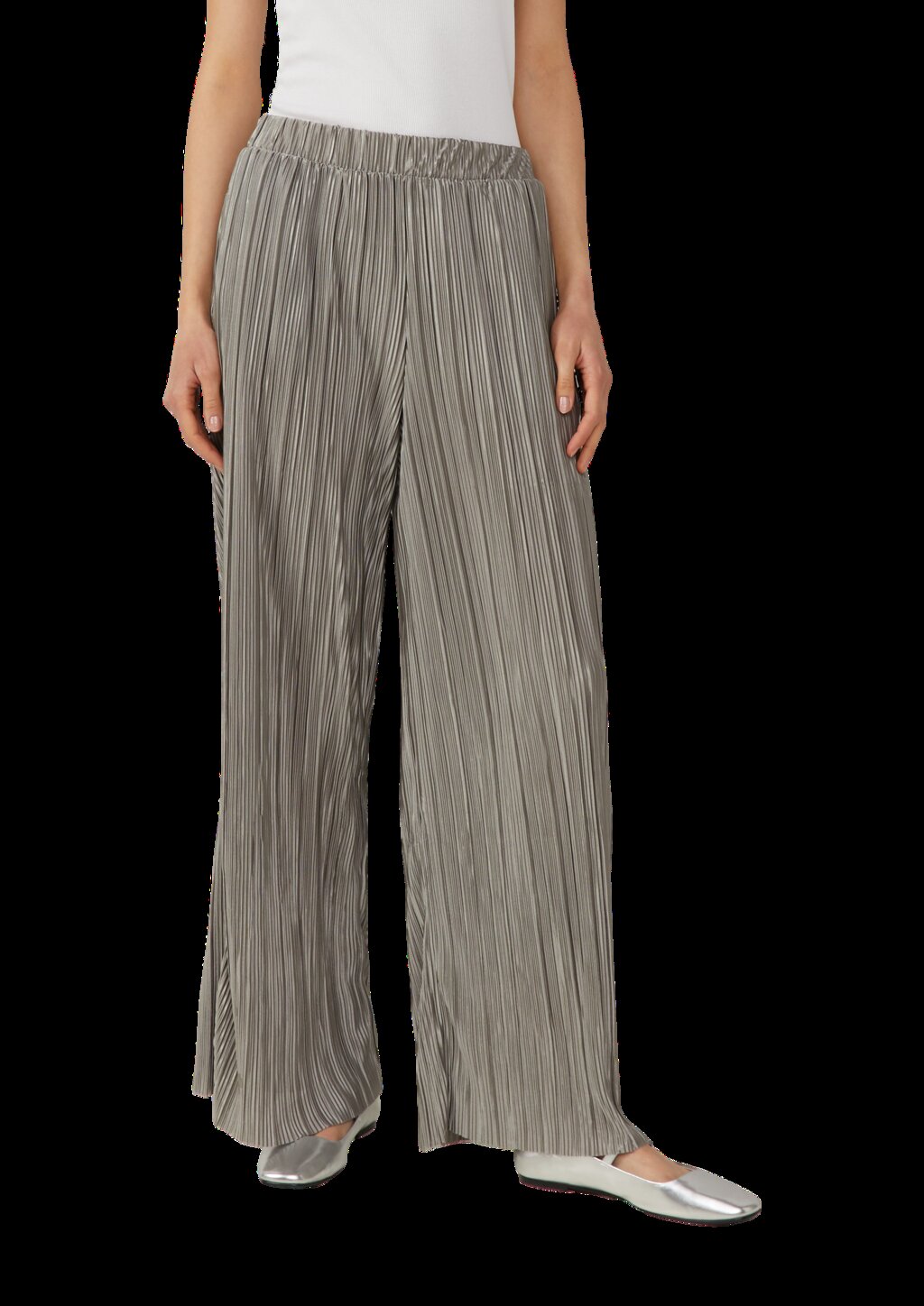 Plissierte Wide-Leg-Hose