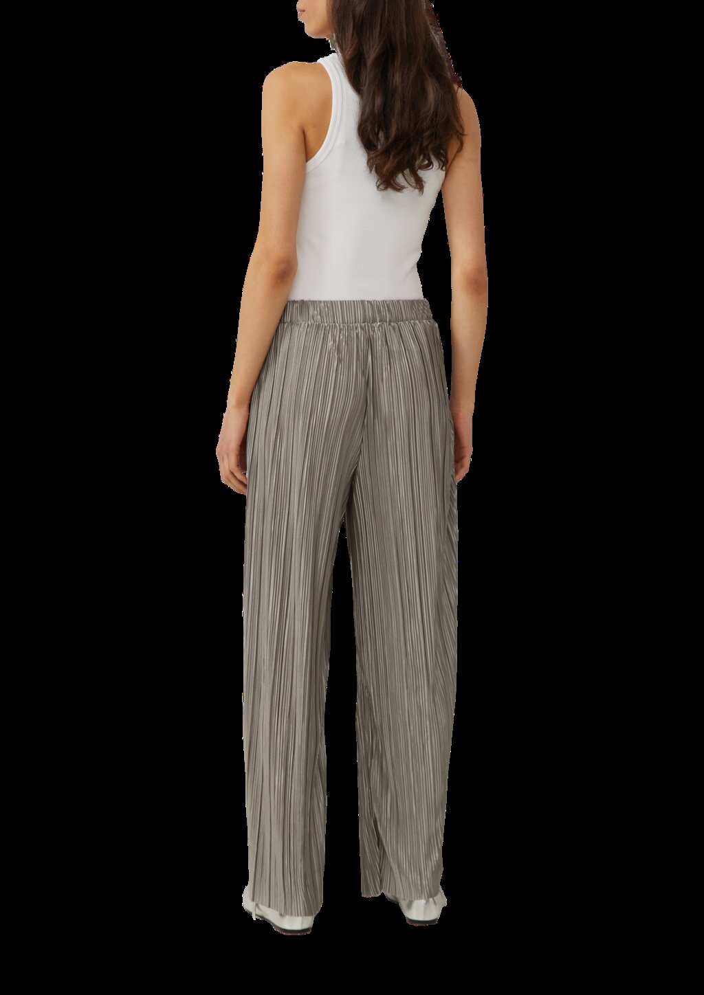 Plissierte Wide-Leg-Hose