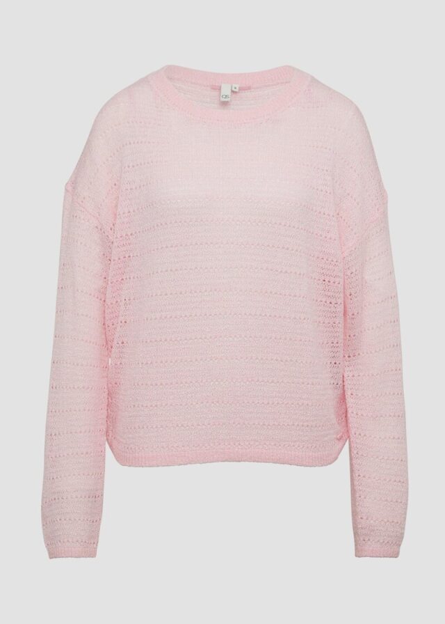 leichter Pullover mit Ajourmuster